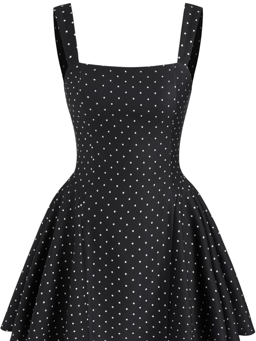 Cider Women’s Pin Up Black Polka Dot Fit-and-Flare Dress - S